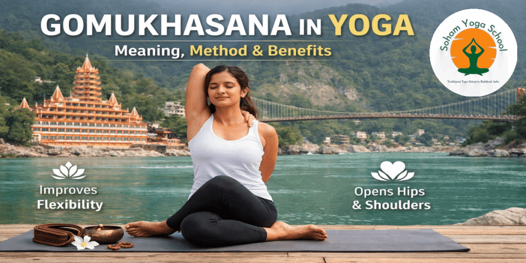 Gomukhasana,200 Hour Yoga Teacher Training Course in Rishikesh
